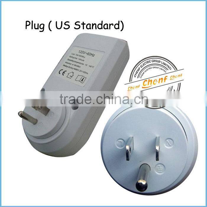 CE Approval LCD weekly digital Timer Socket With USA Plug