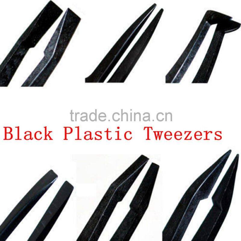 cheap plastic industrial Tweezers/disposable plastic industrial Tweezers black