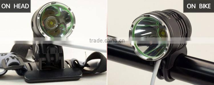 CE Certification customizable XM-L2 1000lm 7.4V 12V anti-glare Riding bike light for outdoors