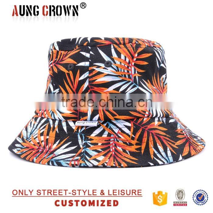customize printed women summer beach bucket hat