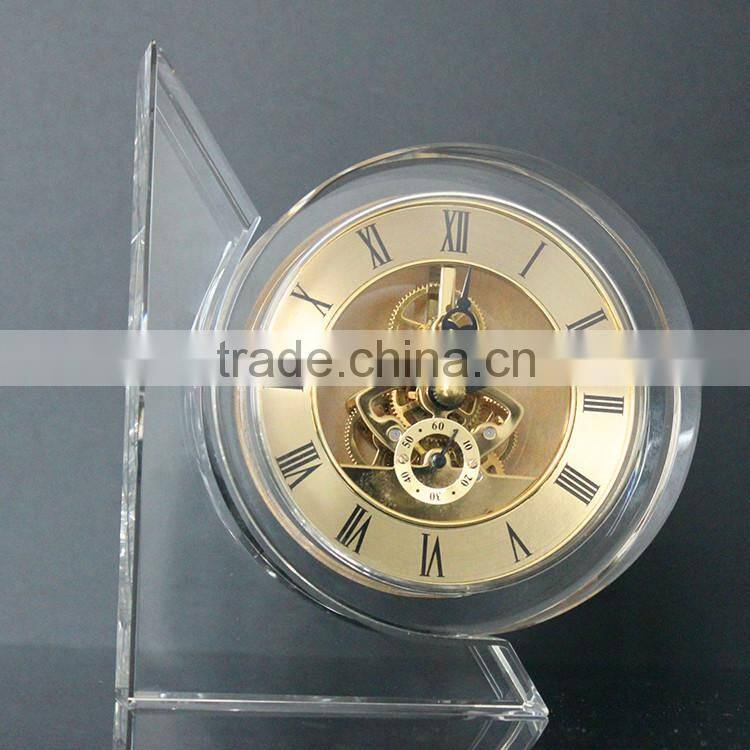 crystal glass time clock parts insert