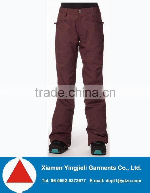 Low price promotional factory ladies nylon plus size snowboard pants