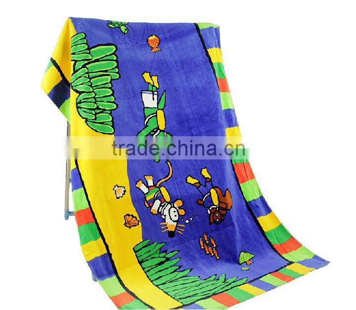 High quality kids cartoon bath towel printed cartoon character kids bath towel