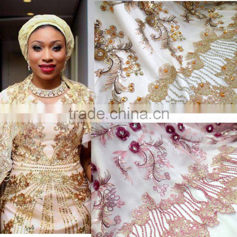 purple french bridal lace high quality african french lace fabric for evening dress