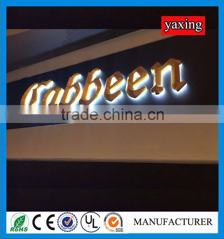 High quality illuminated acrylic led backlit letter sign