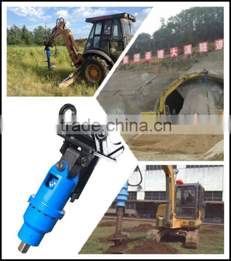 Excavator auger drilling, earth drill, earth auger