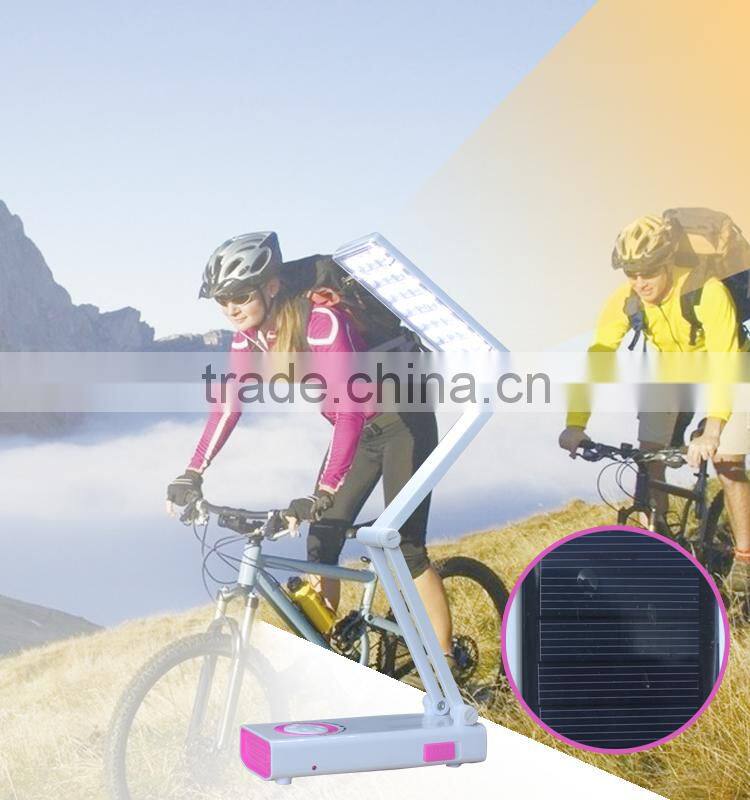 4 colors solar led rechargeable powered light lamp table lamp