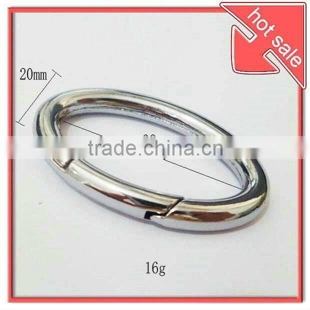 metal chrome carbine hook, snap hook,