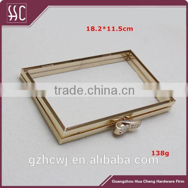 acrylic clutch box metal purse frame for bags