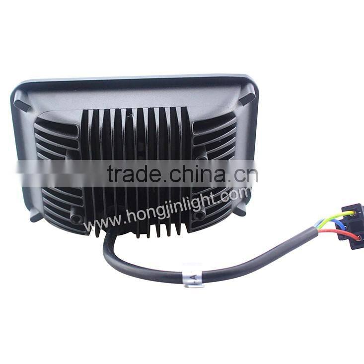 Hot Sale led work light 45W flush mount jeep headlight 7inch 12v square headlamp