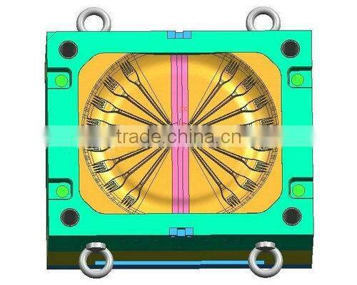Disposable plastic fork mould