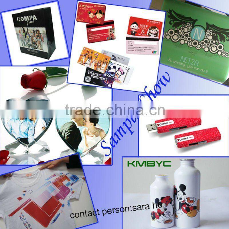 Factory price A2 format inkjet crystal printer flatbed