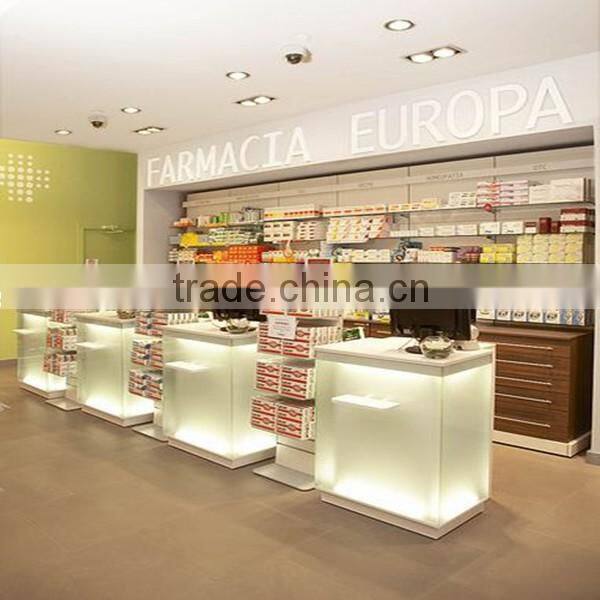 pharmacy display rack and pharmacy counter for shop