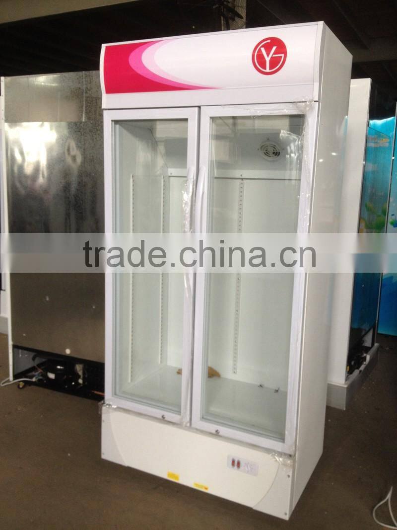 display refrigerator 2 door beverage cooler supermarket refrigeration