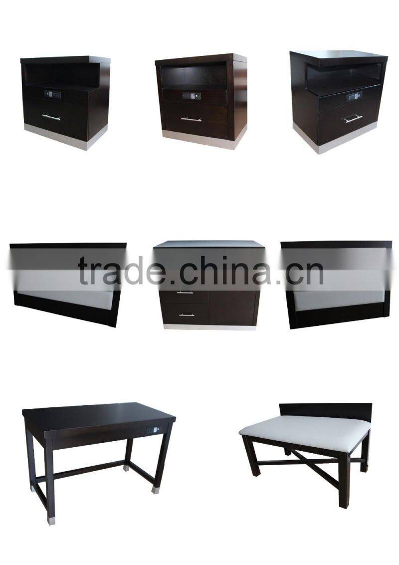 king nightstand with solidwood veneer and HPL top