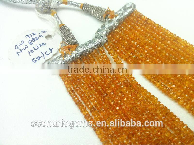 #SZ882 Natural Gemstone Roundel Faceted Loose Beads Carnelian Necklace