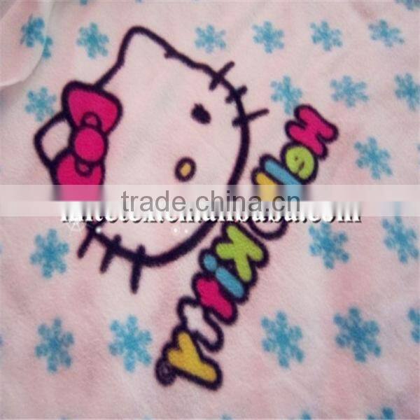 adorable kity cat printed polar fleece