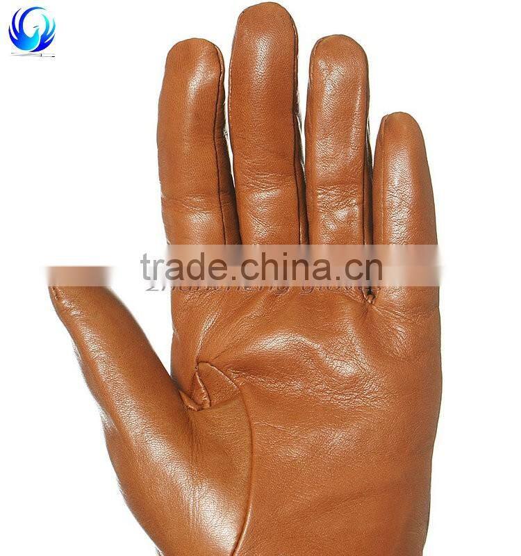 Fashion ladies goatskin tight leather gloves women