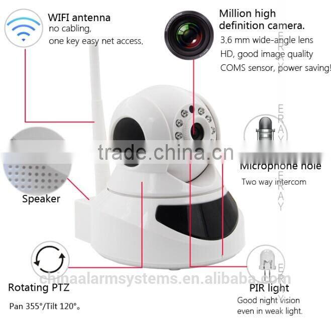 WIFI alarm IP camera fire alarm built-in siren