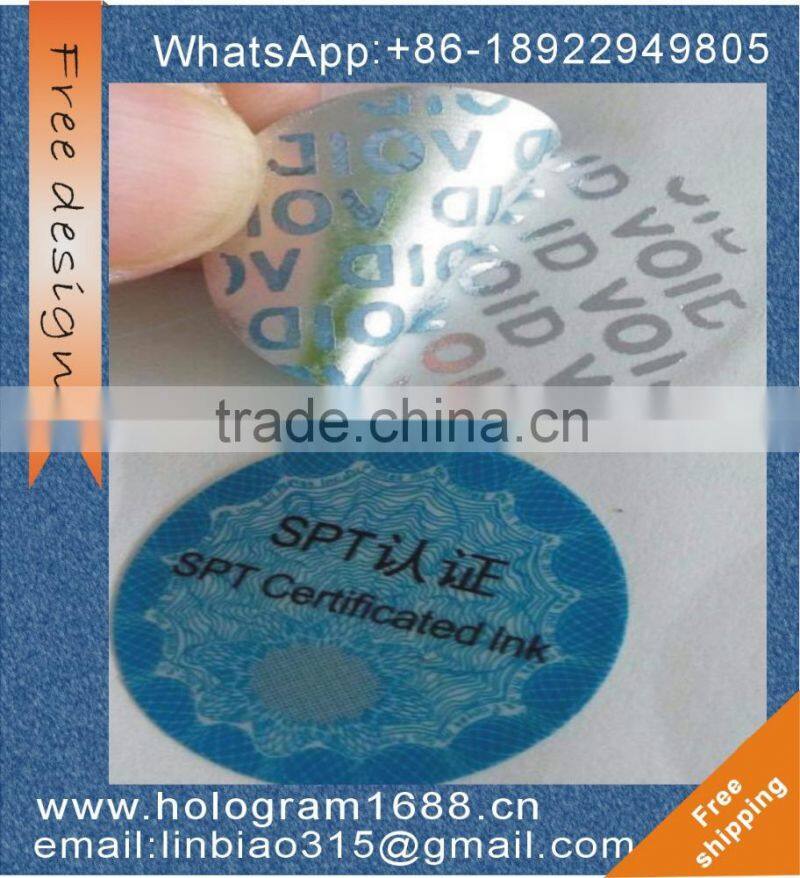 VOID warranty tamper evident hologram silver void hologram sticker
