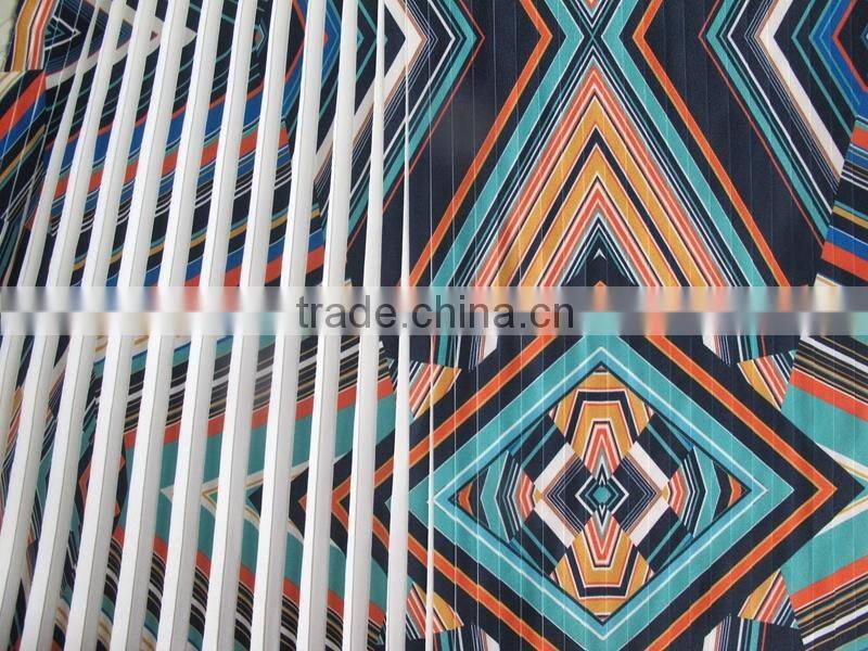 3D pleated printing dress fabric for garment print designs women's clothing