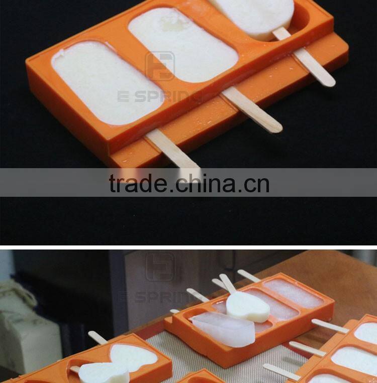 Classic 3 pieces Silicone Easy Cream Mini Ice Cream Bar Mold