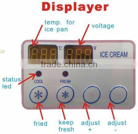 2016 New Style -30 C degree Fried Ice Cream Machine double pans