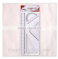 4 Pieces for Students Plastic Ruler Set/geometric ruler set