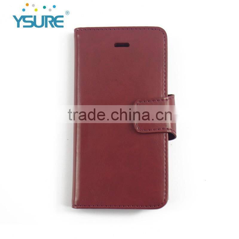 2016 New Colorful Style Hot Sales PU Leather Cases for iphone6 with Three Card Slots and Stand