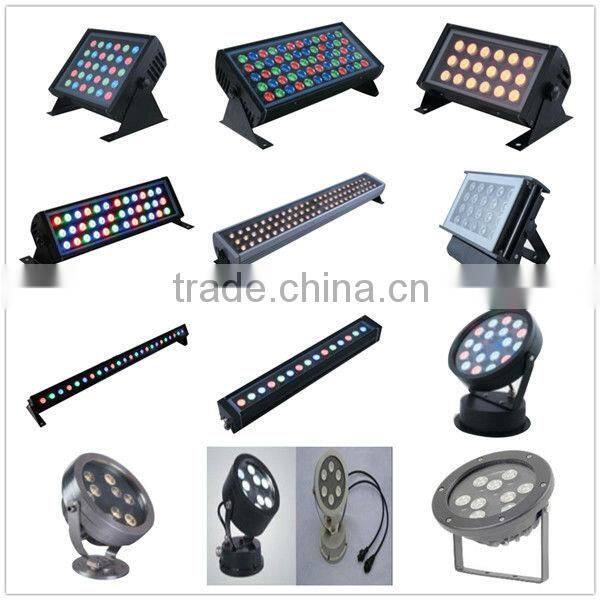 Professional 18pcs 18w IP65 3 in 1 rgb dmx led wall washer light