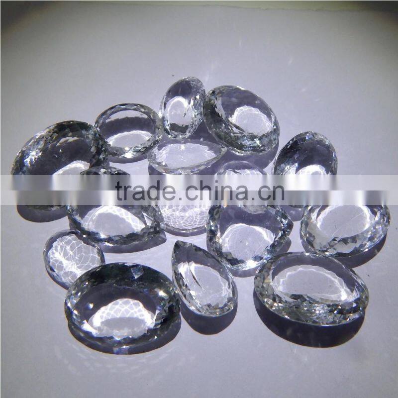 NATURAL CRYSTAL QUARTZ CUT FACETED GOOD COLOR & QUALITY LOT