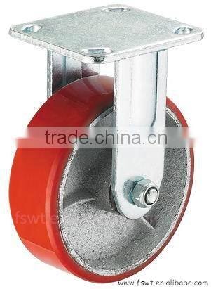 6 Inch Cast Iron Scaffolding Swivel Brake PU Caster Wheel