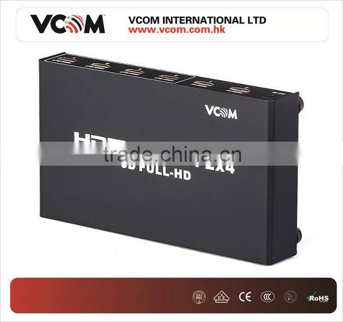 2015 New 2 in 4 Out HDMI Switch Splitter Supports 3D 1080P