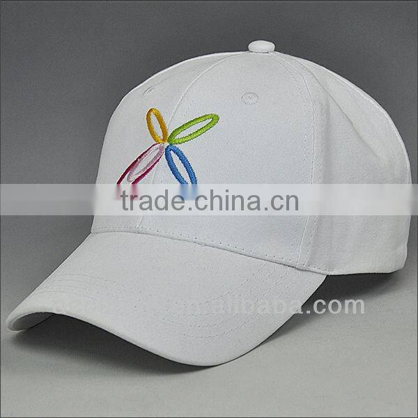 white embroidery funny sport hat