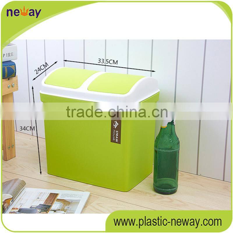 Eco-Friendly Standing double-canopy recycling eco-friendly plastic garbage can