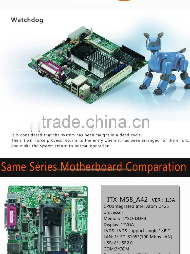 Intel Atom d525 Motherboard pos industrial cheapest mainboard support 18bit lvds