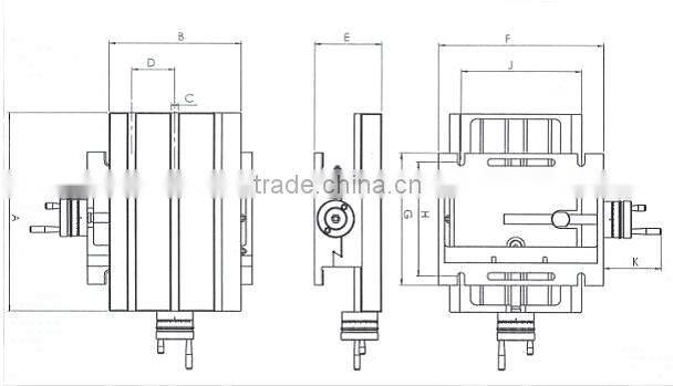 AKP Cross Working Table for Milling and Drilling Machine