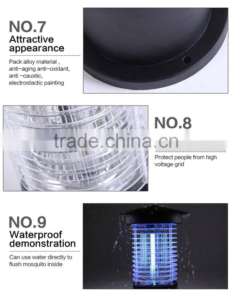 wholesale aluminium alloy UV electric lawn Mosquito Killer lamp MK-JA-6