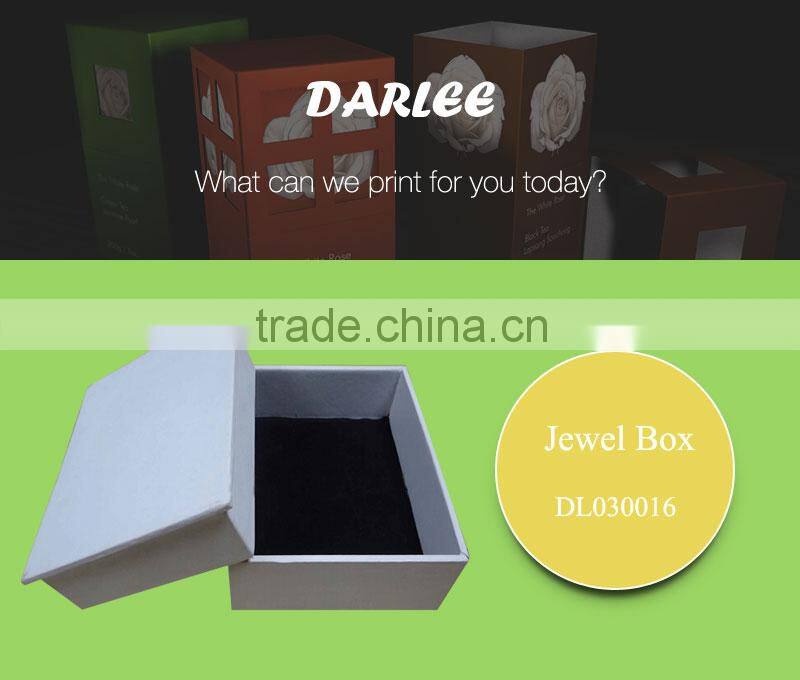 New stylish white small custom pretty jewelry trinket box with lid