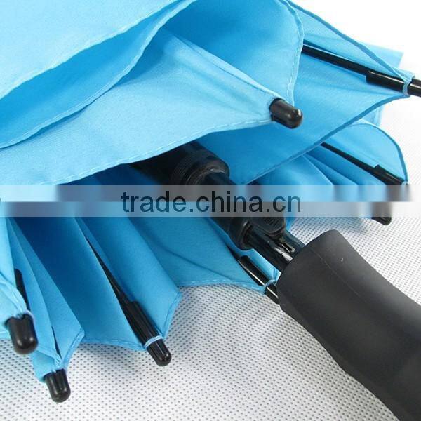 Custom Print Golf Umbrella With High-class Fiberglass Frame