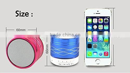 MINI Bluetooth LoudSpeaker,LED Light Metal Steel Wireless Speaker Music Amplifier