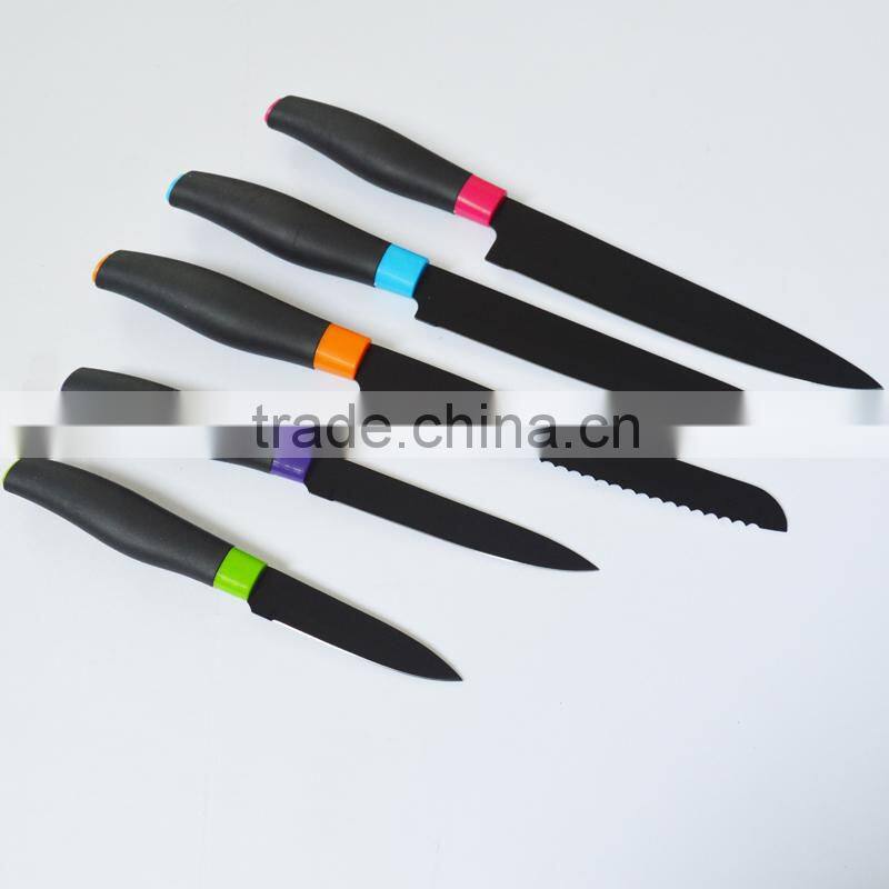 2015 new style 6pcs non-stick stainless steel kitchen knife set