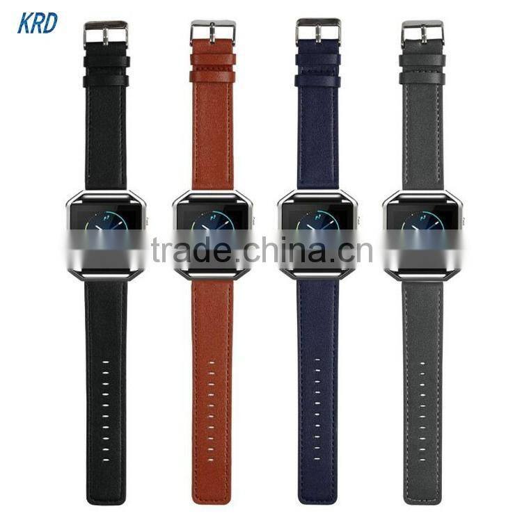 Genuine Leather Strap For Fitbit Blaze, Smart Fitness Watch Band Replacement For Fitbit Blaze Watch Strap