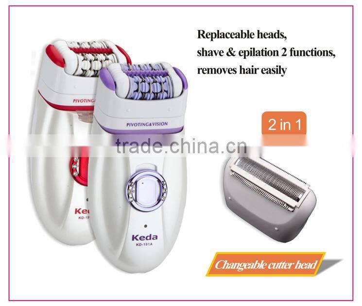 New 2 Heads in 1 Electrical Epilator Shaver