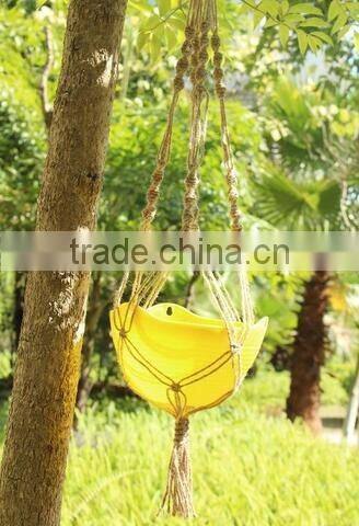 Wholesale 2016 Colorful Hanging Basket Plant Hanger Holders Large for Indoor and Outdoor Jute Rope 48 Inch