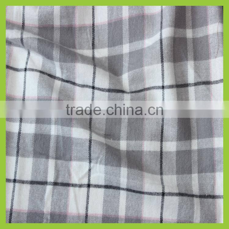 new 100% Cotton Yarn Dyed Plaid Fabric With Brushed For Scarves