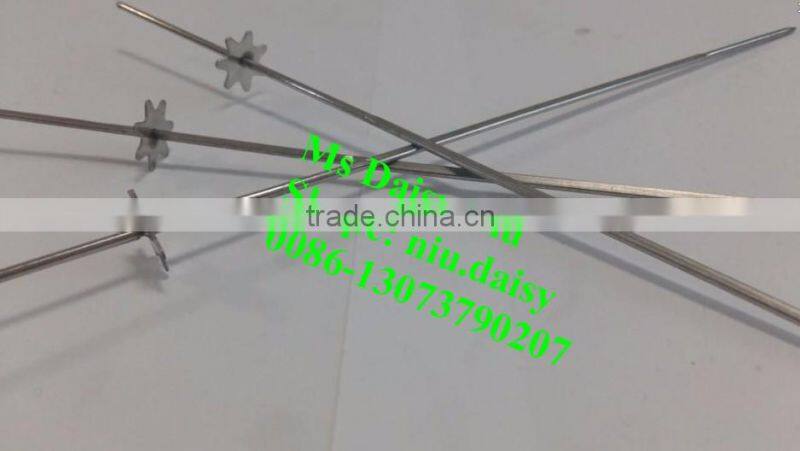 stainless steel skewers/BBQ skewers/charcoal BBQ skewers with gear