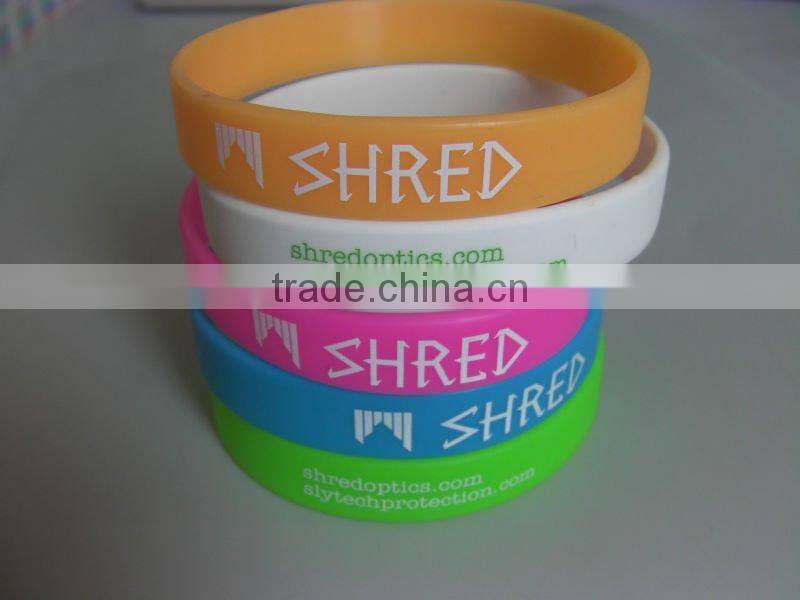2012 Colourful Embossed Silicone Bracelet