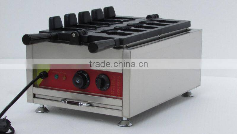 Korean Open Mouth Fish Waffle Machine Ice Cream Cone Taiyaki Machine