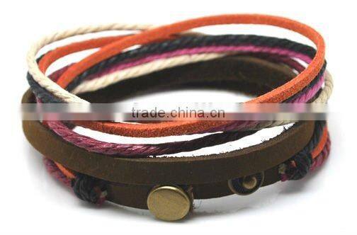 orange leather bracelet